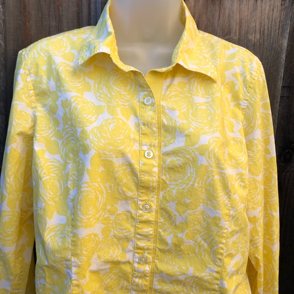 Boden Tops - Boden Yellow Pattern Blouse, sz 12 US (16 UK)